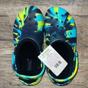 Lined crocs size j4